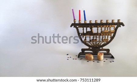 hanukkah - candles and food