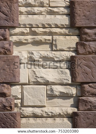 stone wall and rectangular granite blocks background