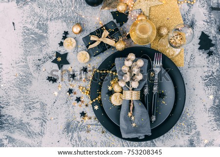 Luxury festive table setting