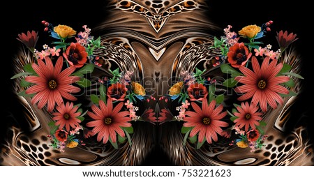 flower leopard background