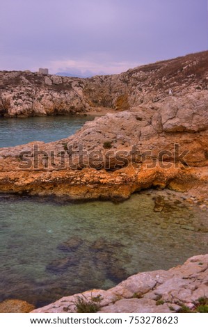 Calanques (harbours) of Frioul Islands, Marseille, France.