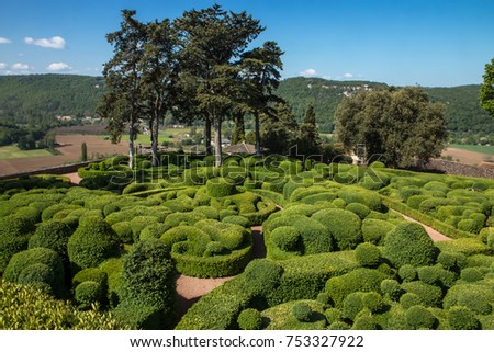 garden of Marqueyssac , Dordogne , French