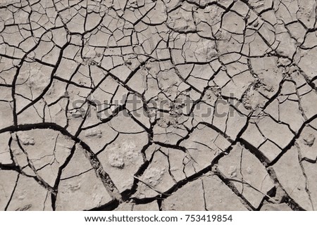 Dry cracked soil, drought land background image