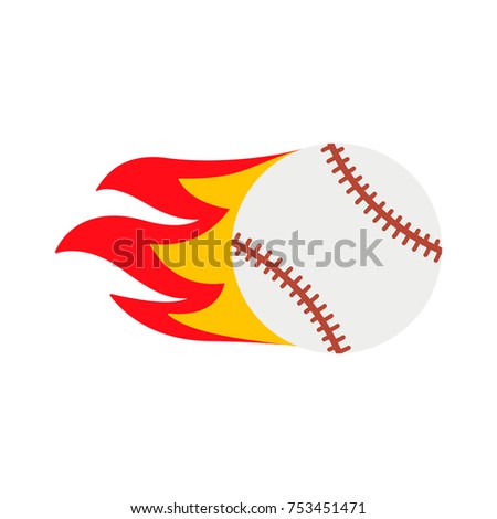 Baseball ball fire