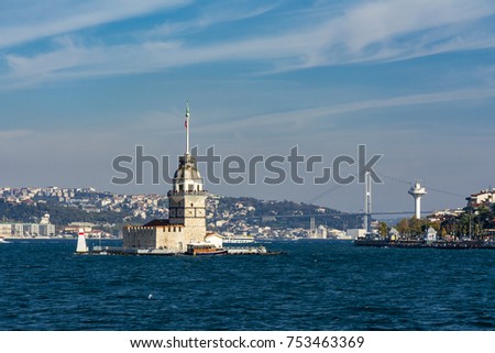 Maiden Tower view from Istanbul Bosphorus