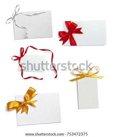 close up of notepaper with ribbon