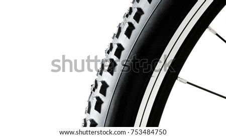 Detail of bicycle wheel, tire and spokes