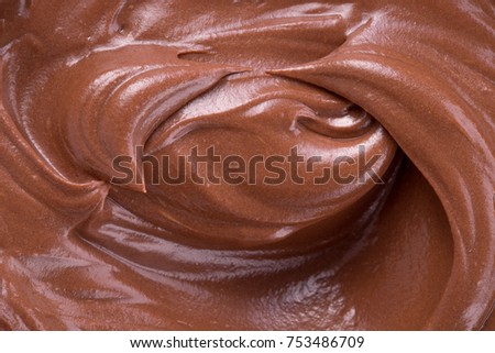 melted chocolate isolated on a white background