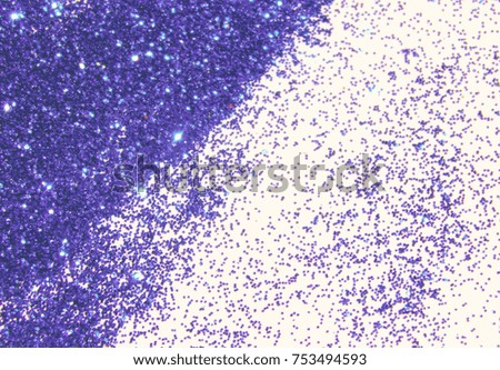 Textured background with blue glitter sparkle on white, decorative spangles