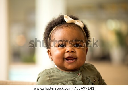 Happy African American Little Girl Royalty-Free Stock Photo #753499141
