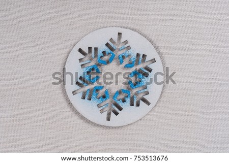 Background picture - symbolic snowflake on a white background.