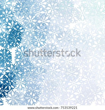Modern abstract winter background with snowflakes. Design element for brochure, advertisements, flyer, greetings cards, web and other graphic designer works. Vector clip art.