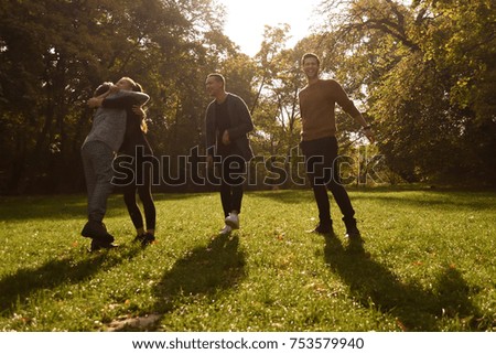 Greeting Friendship in park