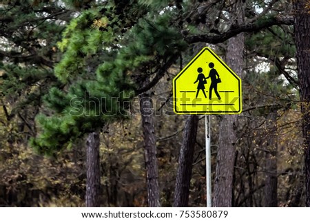 pedestrian walking sign