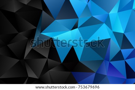 Light BLUE vector abstract mosaic pattern. Colorful abstract illustration with gradient. The textured pattern can be used for background.