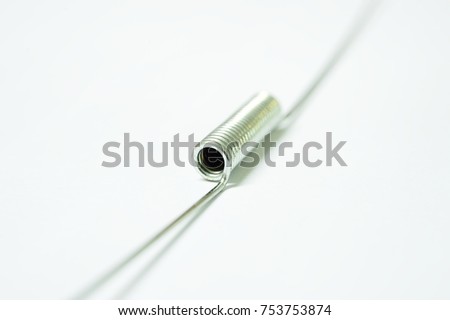 Wire springs isolated on white background