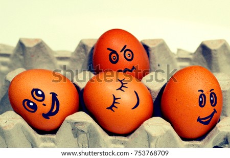 funny eggs photo illustration