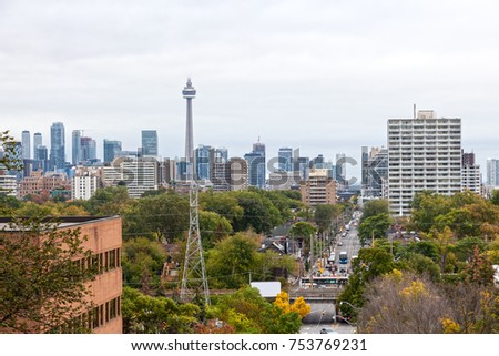 View over the city of Toronto. Province of Ontario, Canada