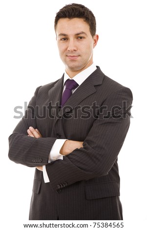 Stock Photo: Portrait of a business man isolated on white background