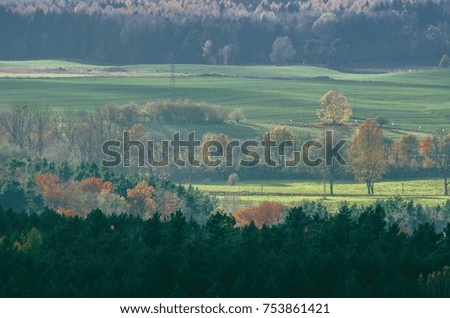 AUTUMN LANDSCAPE - View of the valley in the vicinity of Polanow