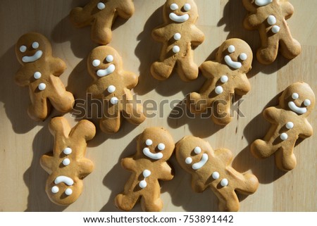 Home made ginger bread man cookies for Christmas 