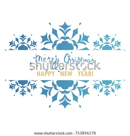Snowflakes border for Your design. Beautifil snowflakes background