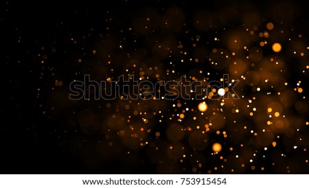 Gold abstract bokeh background. real backlit dust particles with real lens flare. glitter lights . Abstract Festivevintage lights defocused. Christmas and New Year feast. Royalty-Free Stock Photo #753915454