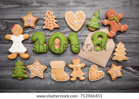 Christmas cookies with decorations