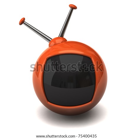 Orange retro tv