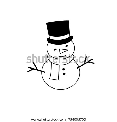 Snowman - hat, scarf