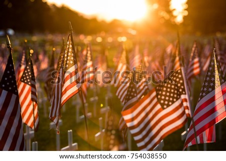 American flag memorial