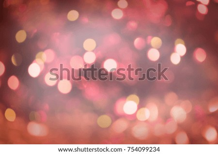 Red Christmas defocused abstract background vintage. Red glitter vintage lights textured background