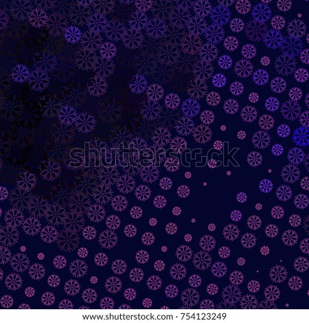 Abstract winter background with snowflakes. Design element for brochure, advertisements, flyer, greetings cards, web and other graphic designer works. Raster clip art.
