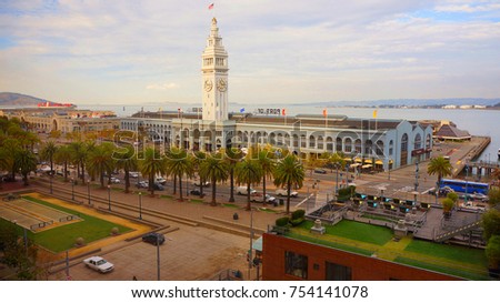 Photo from famous Ferry building in San Francisco, California, United States of America