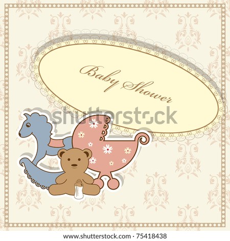 Baby shower greeting card