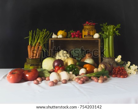 A horizontal photo of some vegetables