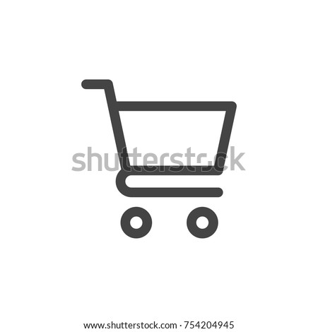 Shopping cart icon vector Royalty-Free Stock Photo #754204945