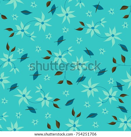 Small Flowers. Seamless Pattern in Liberty Style. Cute Floral Background for Textile, Fabric, Print. Feminine Natural Pattern with Small Floral Motives.