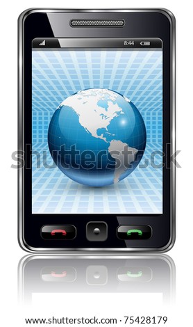 Mobile phone, smartphone - original design, vector illustration.