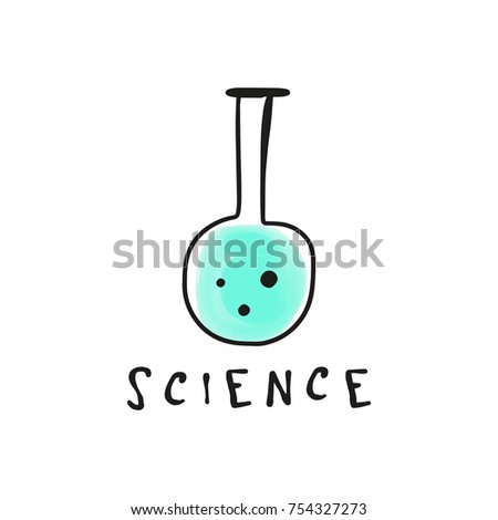 Vector, clip art. Hand drawn. Bulb, science, chemistry, education, student, university, glass, transparent. Print, element for design. Print, elements for design. Isolated objects.