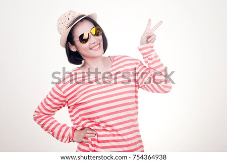 woman making funny faces