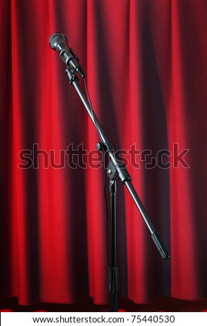 Audio microphone against the background
