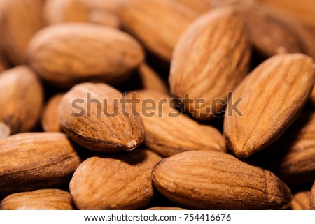 Almond photography closeup