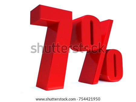 7 Percent off 3d Sign on White Background, Special Offer 7% Discount Tag, Sale Up to 7 Percent Off,big offer, Sale, Special Offer Label, Sticker, Tag, Banner, Advertising, offer Icon