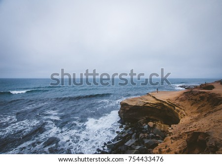 Sunset Cliff Pacific Ocean California