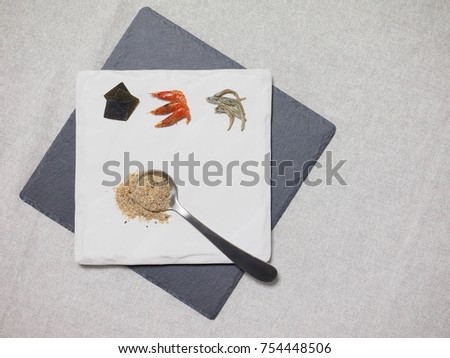 Dried seafood, dried anchovies, and kelp,Powder for soup
