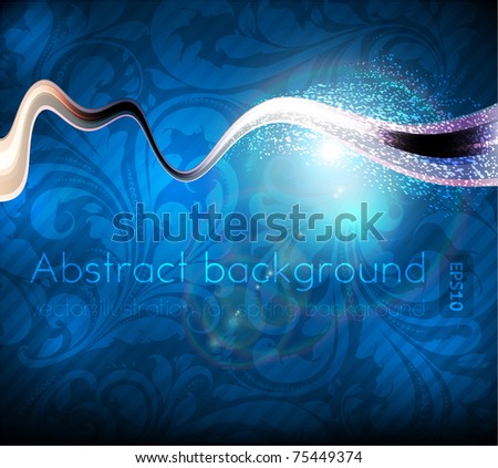 Luxury bright spring or summer greeting card. Vector. With seamless ornament. eps 10.