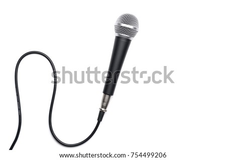 Microphone isolated on white background Royalty-Free Stock Photo #754499206