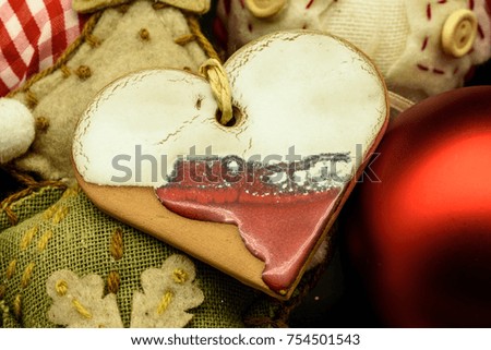 Christmas decorations. Love Heart