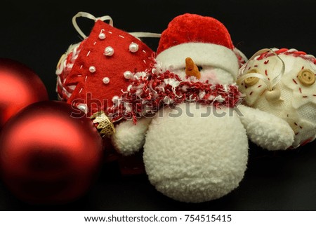 Christmas decorations. Snowman.